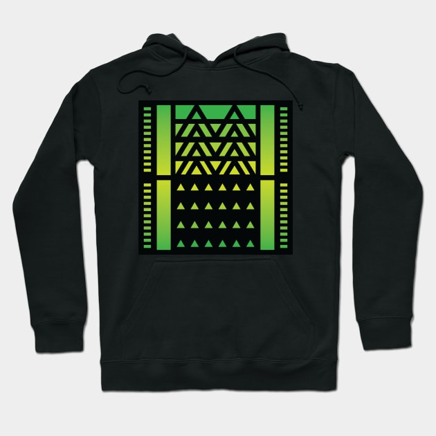 “Dimensional Surge” - V.6 Green - (Geometric Art) (Dimensions) - Doc Labs Hoodie by Doc Labs